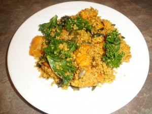 Kale, Quinoa and Roasted Pumpkin Pilaf