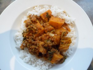 Spiced Lentils with Pumpkin