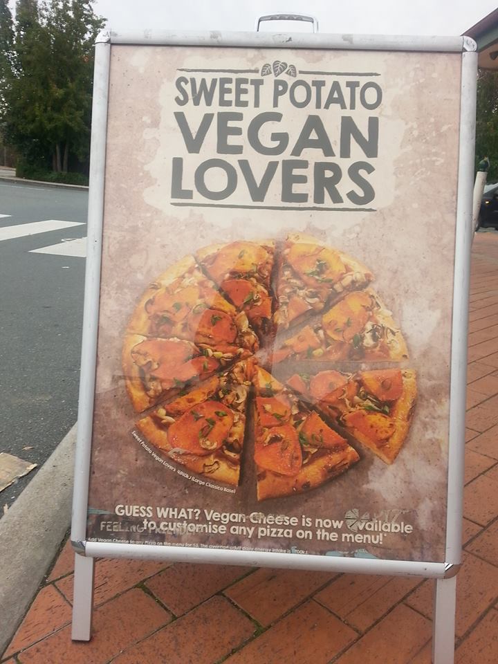 Vegan Sweet Potato Pizza @ Pizza Capers